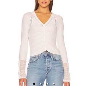 NWOT Free People - Wear Me Out Top Bones - size XS